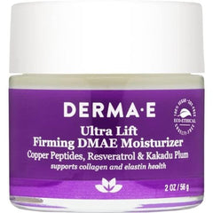 Derma E Firm + Lift cream tube close-up showing rich moisture.