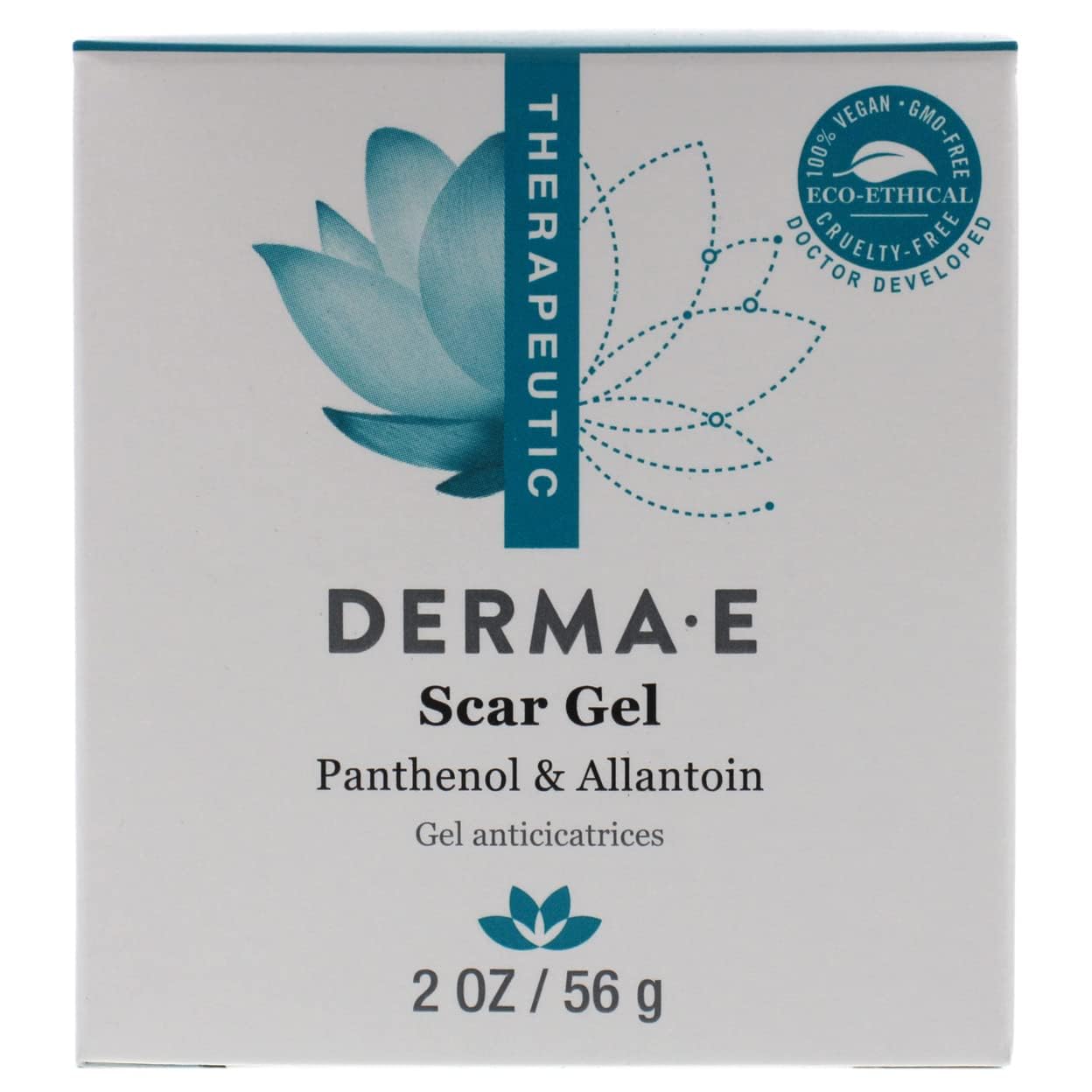 Derma E Gel Scar skin swatch on arm showing skin-friendly scar care