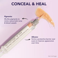 Dermaflage 12-tone color range blends easily for translucent, skin-mimicking results.