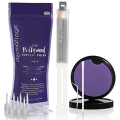 Dermaflage Scar Filler Kit packaging shows a Hollywood-ready, all-day concealed look.