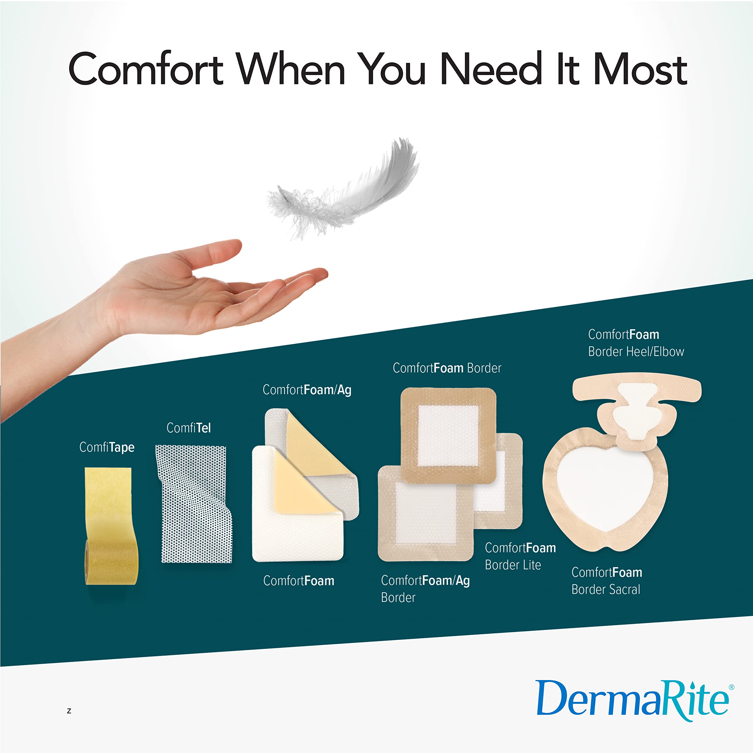 DermaRite ComfortFoam Border 10-pack keeps dressing supplies organized and ready.