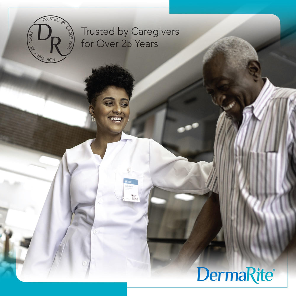DermaRite ComfortFoam Border discreet placement blends with skin for everyday wear.