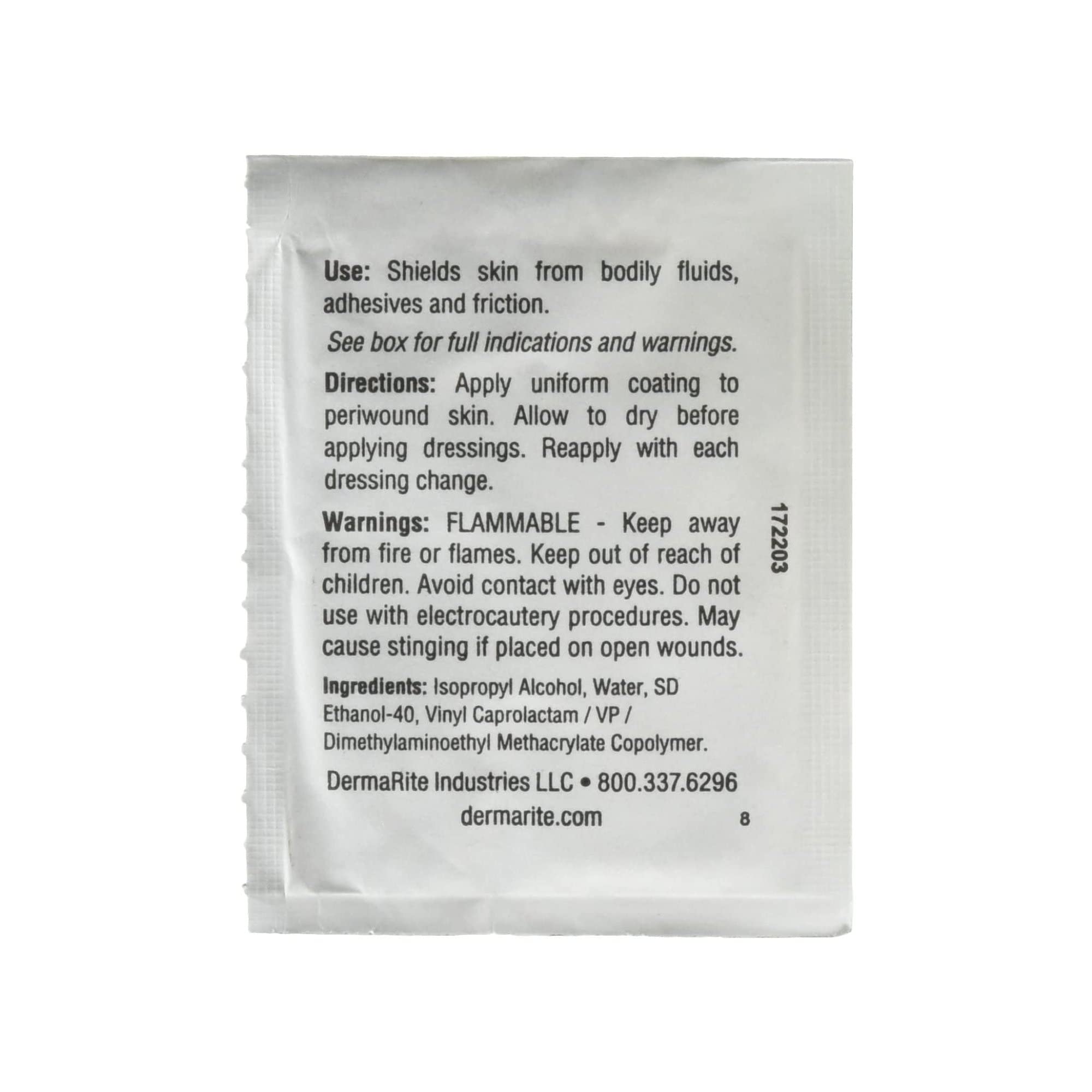 DermaRite DermaPrep pad protecting fragile skin during dressing changes.