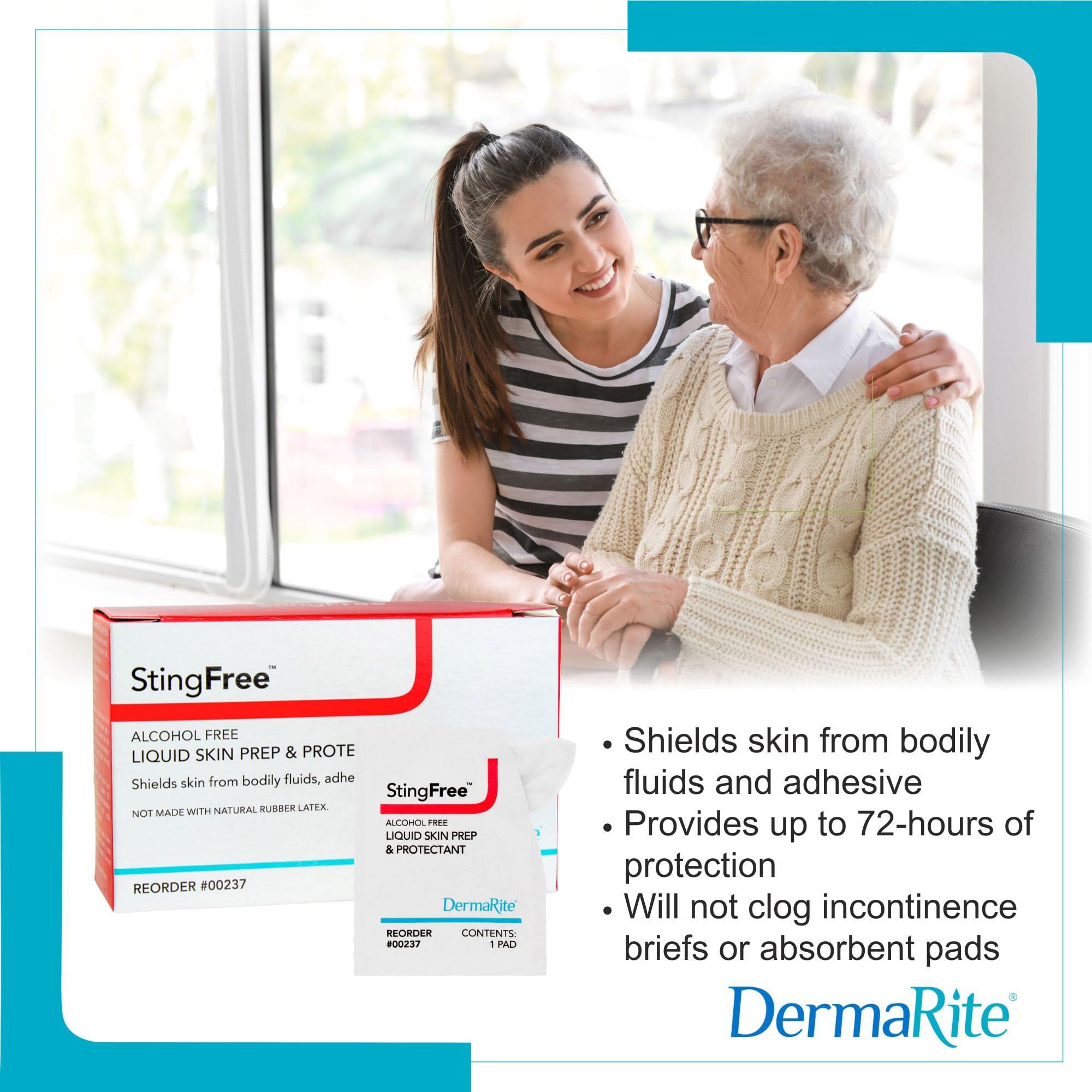 DermaRite StingFree single wrap image highlights portability.