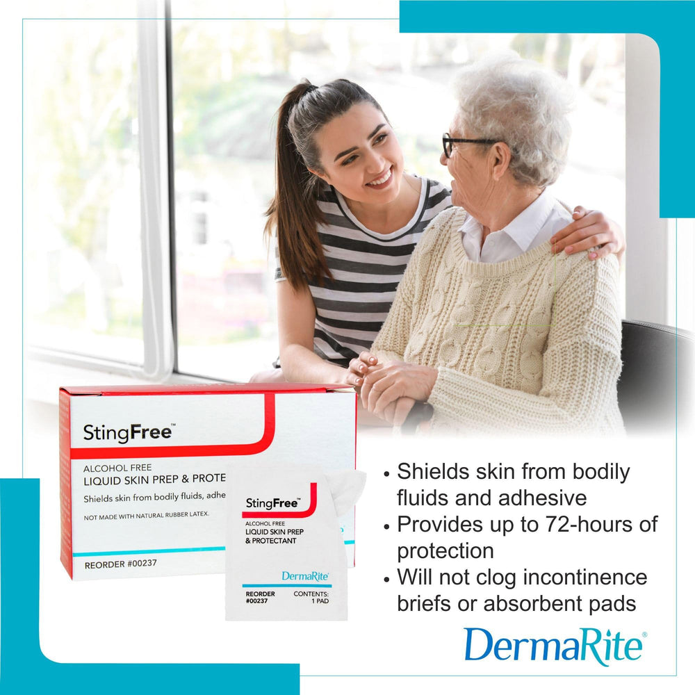 DermaRite StingFree single wrap image highlights portability.