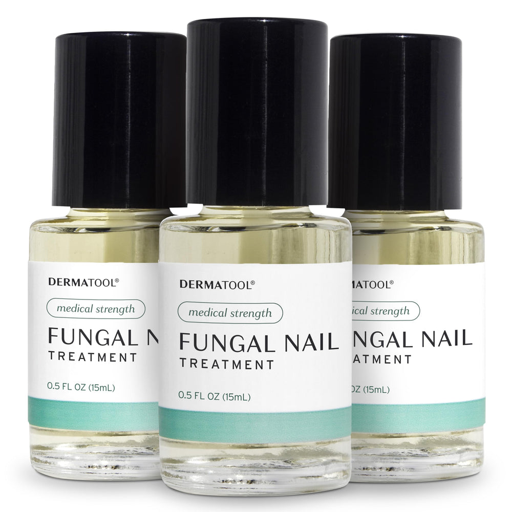 DERMATOOL toenail fungus treatment brush enables mess-free application around the nail.