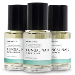 DERMATOOL toenail fungus treatment brush enables mess-free application around the nail.