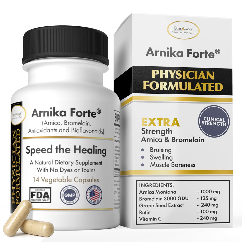 DermAvance Arnika Forte bottle front highlighting bruise and swelling support