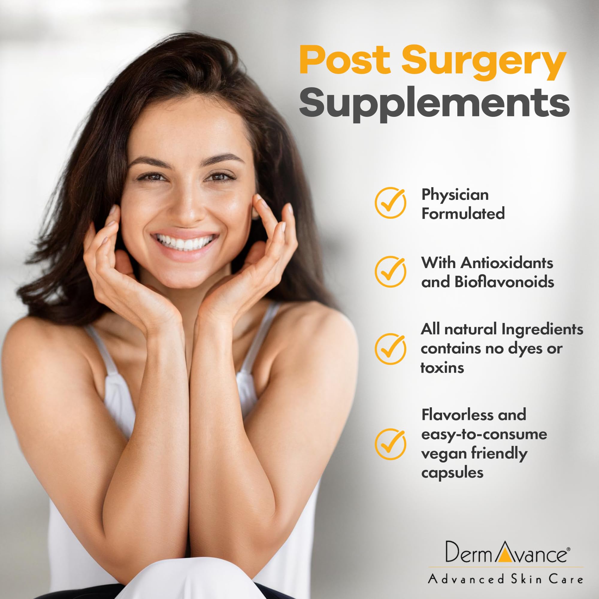 Close-up of DermAvance Arnika Forte capsules for post-surgery bruise relief