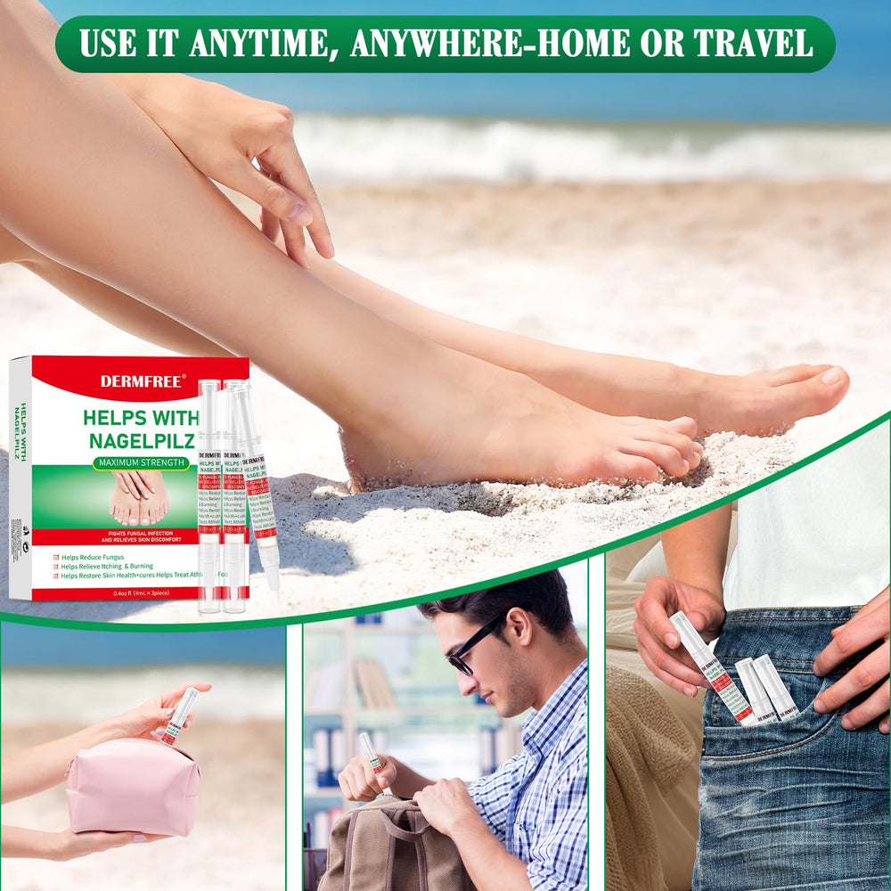 DERMFREE Toe Nail Fungus Renewal Pen supports a tidy, smoother nail appearance over time.