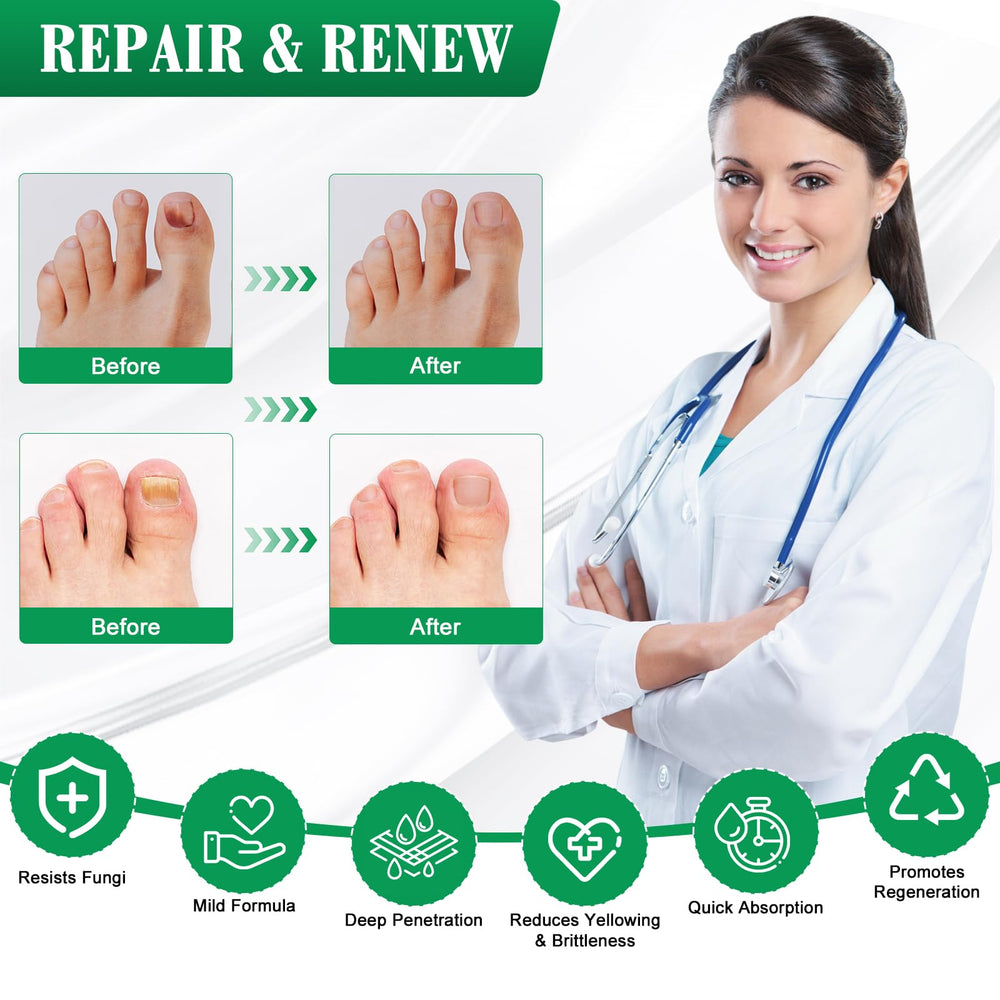 DERMFREE Toe Nail Fungus Renewal Pen three-pack packaging presents value for ongoing care.