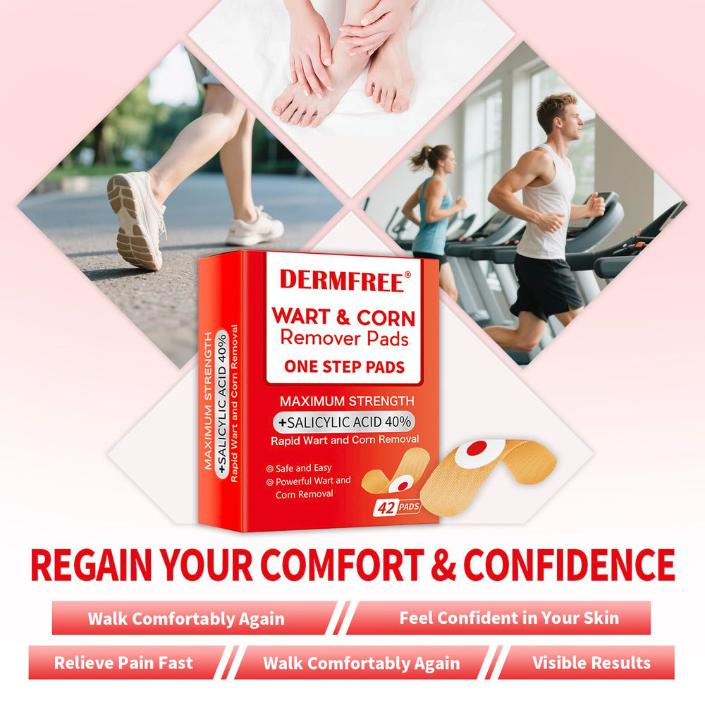 DERMFREE pads for plantar-foot use protect sensitive areas.
