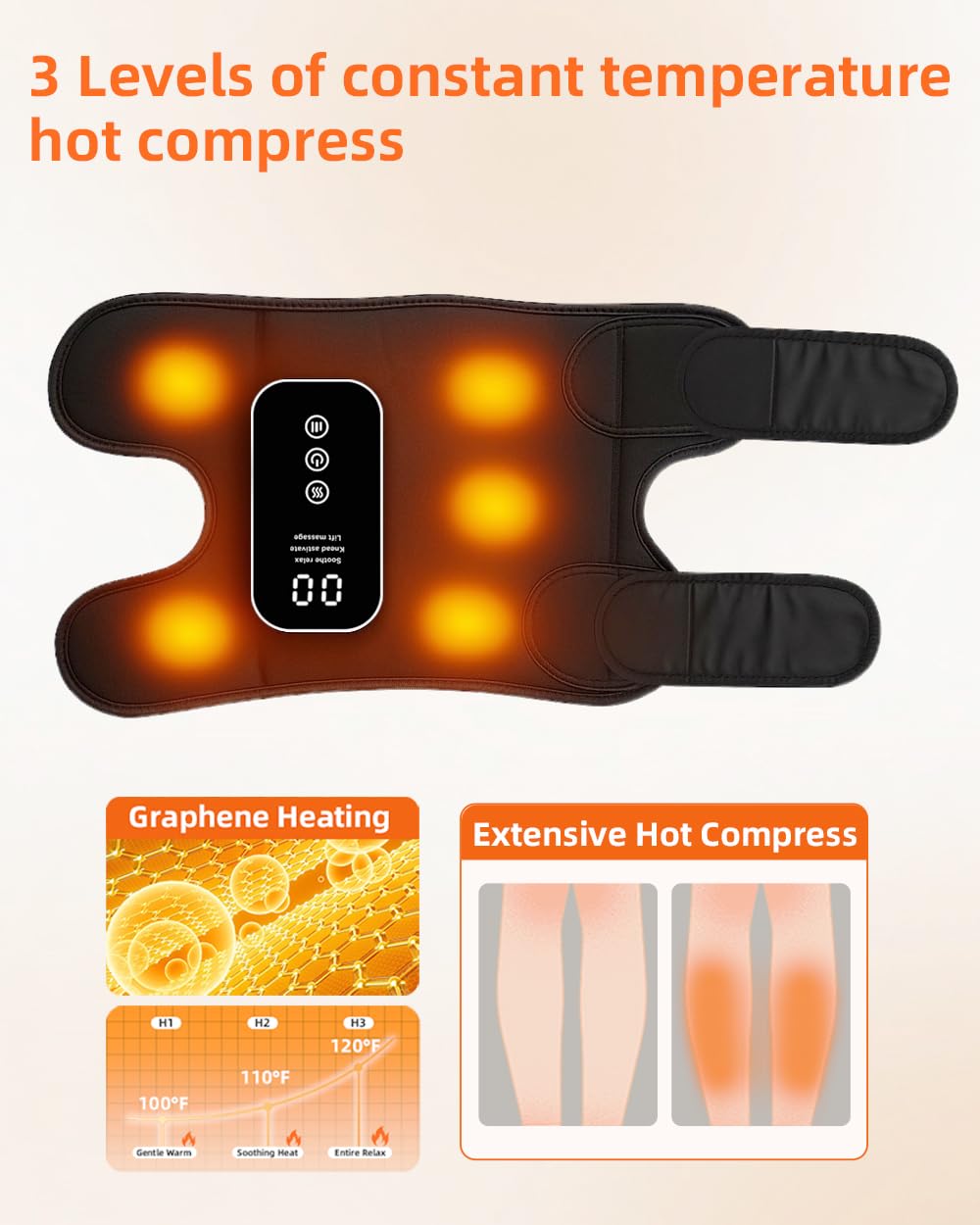 DermoPrime leg massager cordless design enables unrestricted movement.