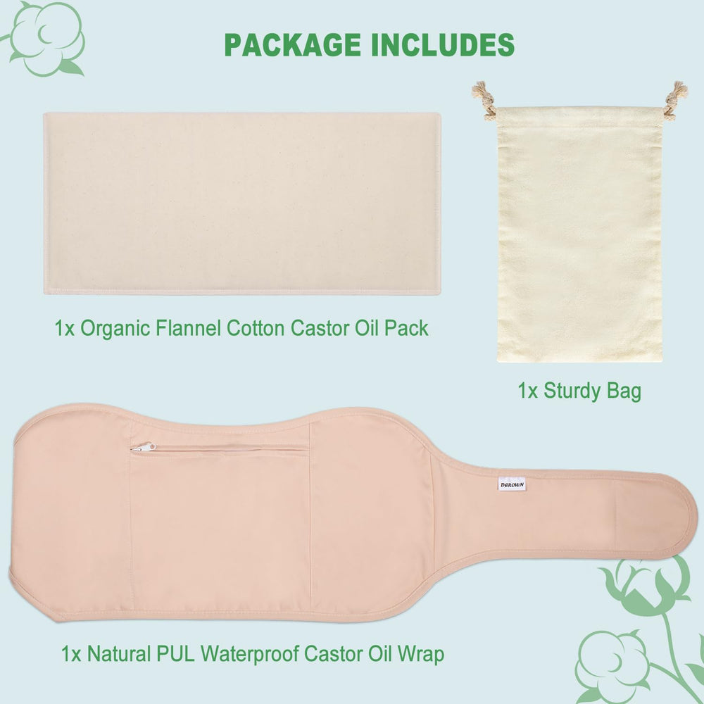 DEROWN castor oil pack care and reuse for long-lasting use