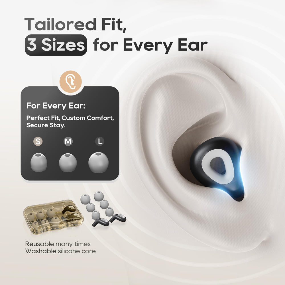 Dersoud Ear Plugs secure fit with 3D rotating support during activities.