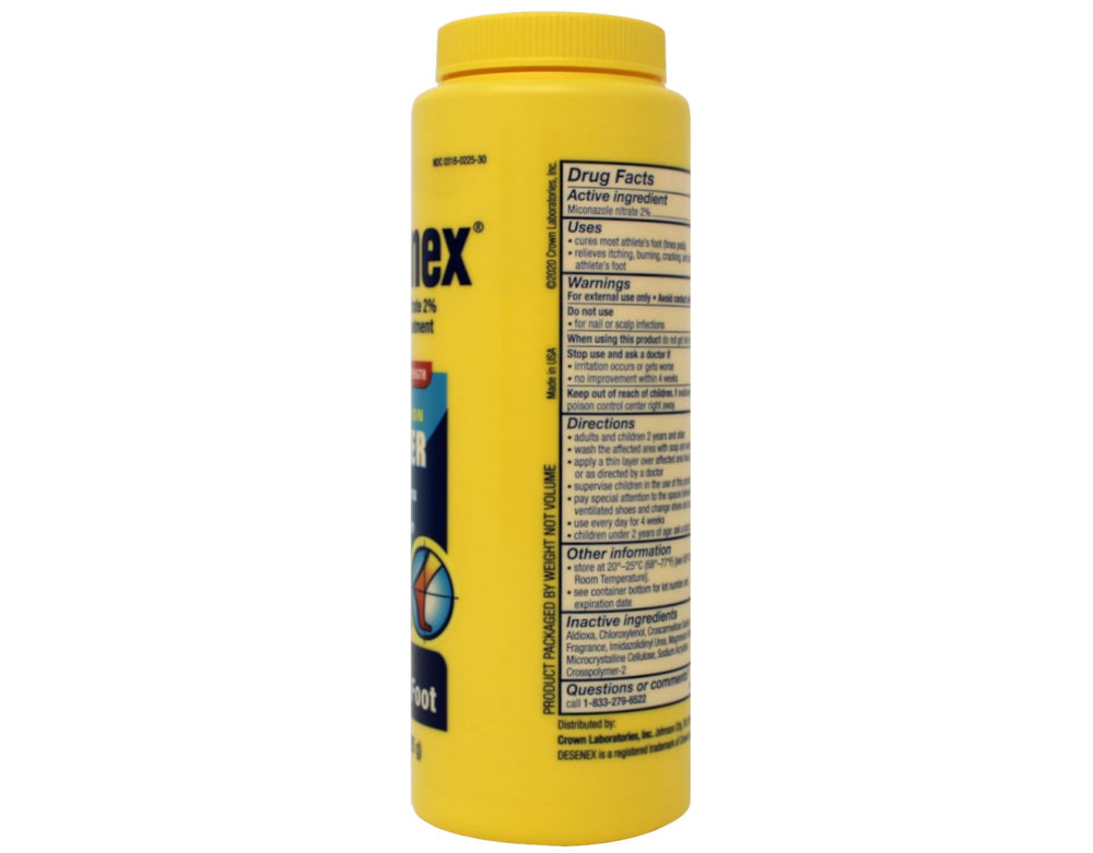 Desenex antifungal powder packaging showing a 3-pack set.