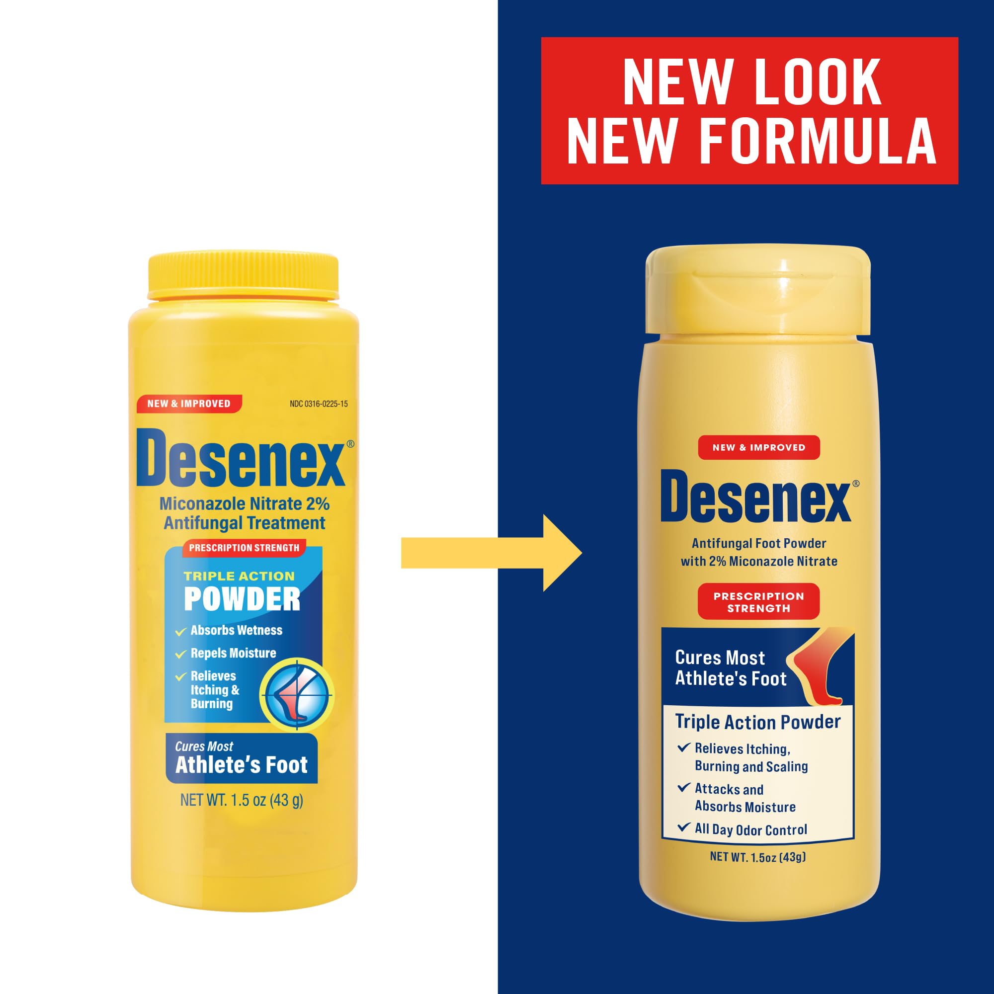 Desenex heritage branding signals trusted solution for hardworking feet.