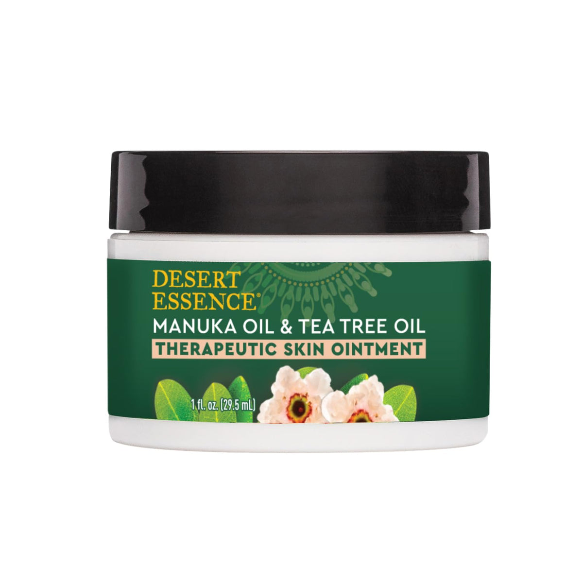 Desert Essence Manuka Tea Tree Ointment tube for targeted moisture on dry skin.