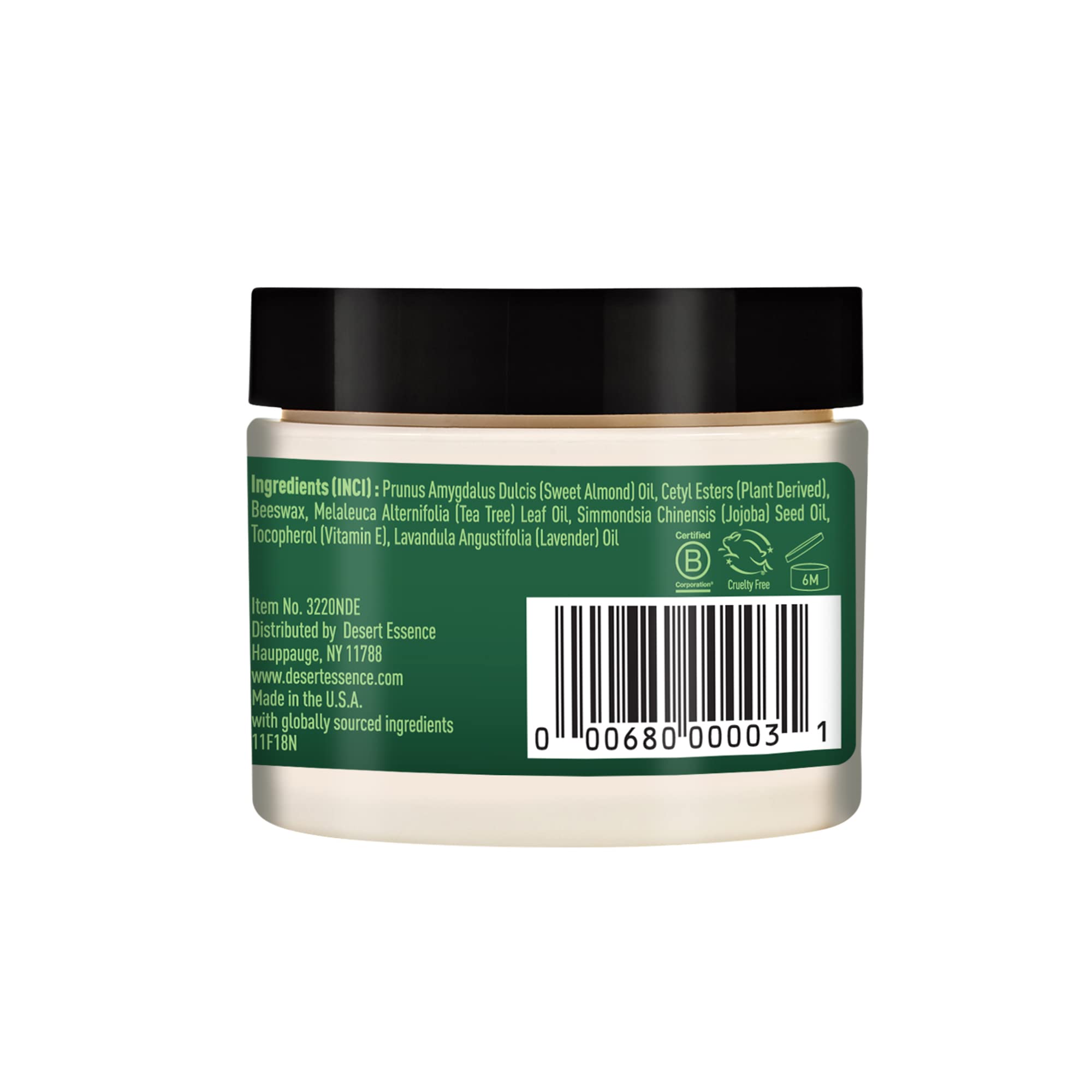 Desert Essence tea tree oil skin ointment bottle with lavender hints