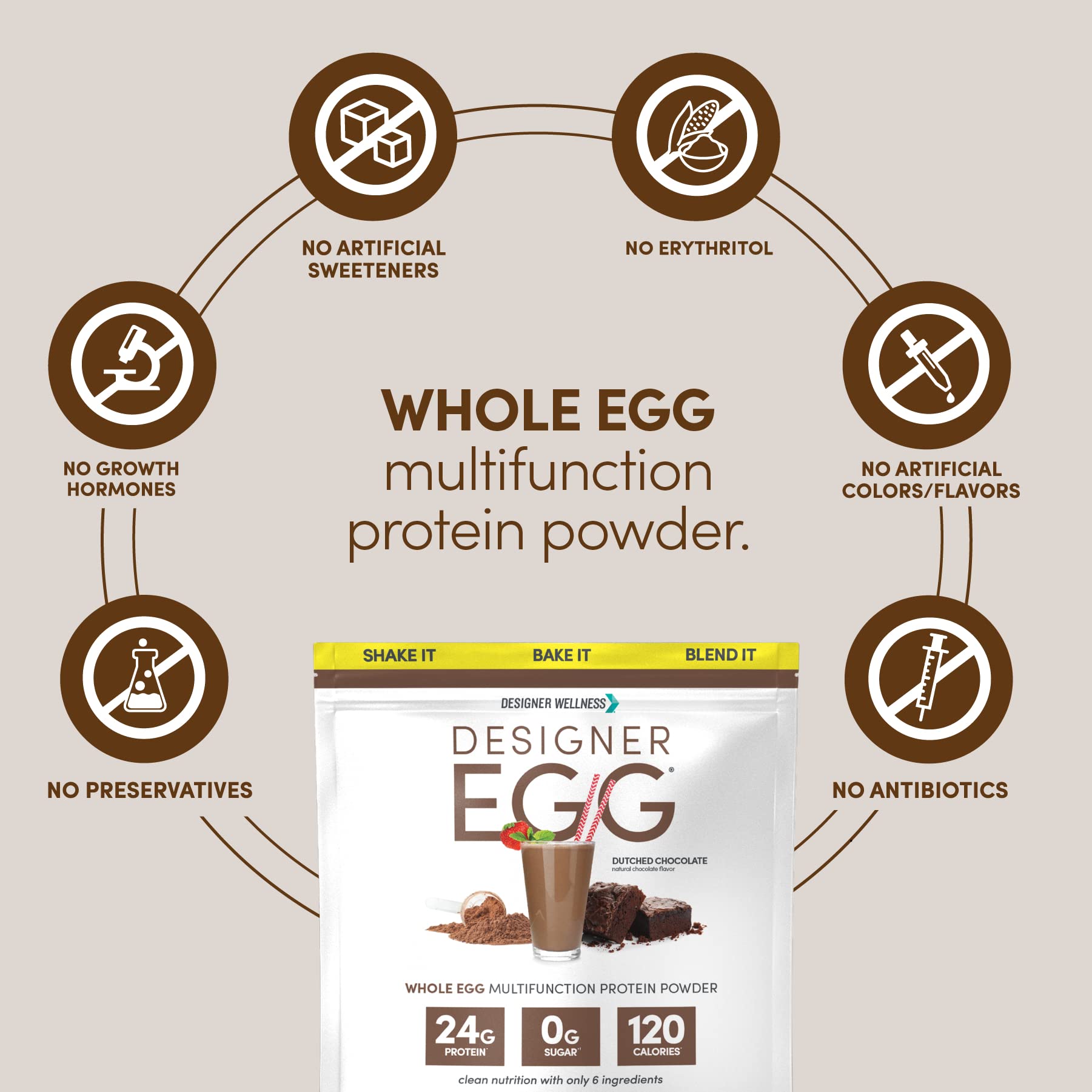 Designer Wellness Designer Egg kitchen-use image suggests versatile recipe options