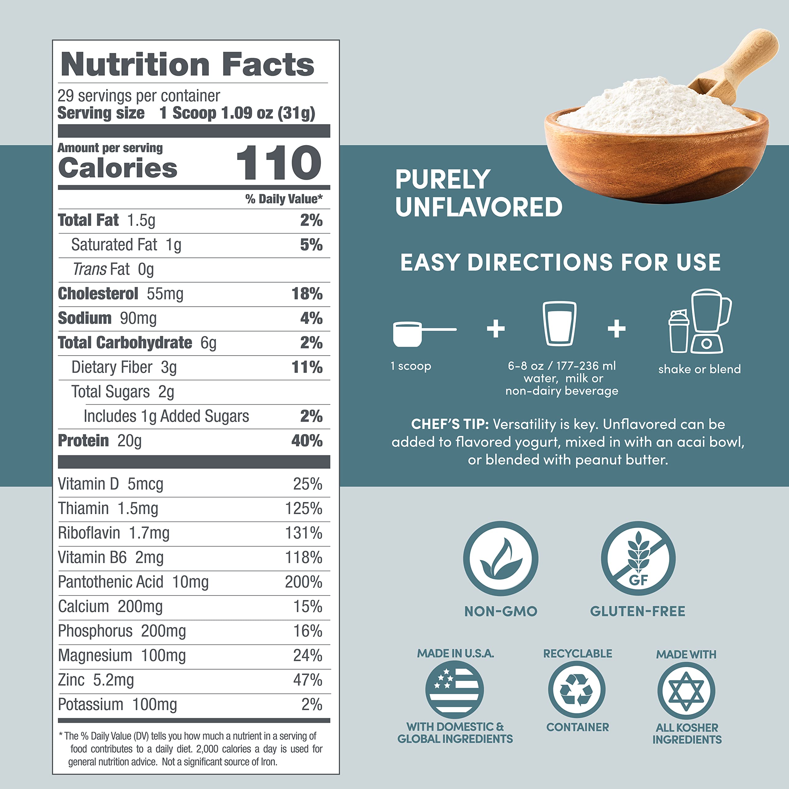 Designer Wellness Designer Whey gluten-free formula with minerals for daily energy