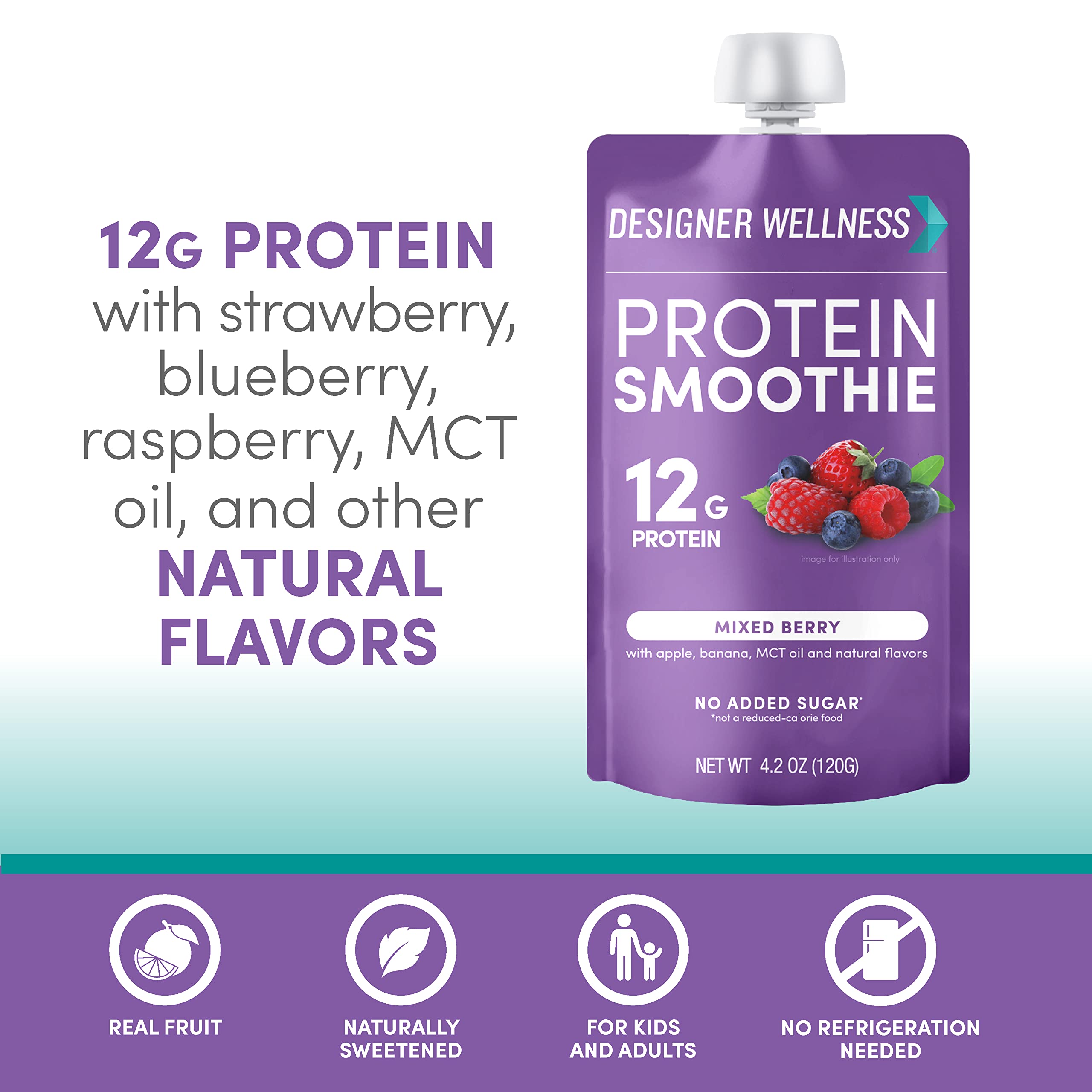 Designer Wellness Gluten-free label highlights allergen-friendly smoothie options