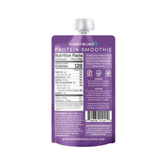 Designer Wellness Protein Smoothie pouch demonstrates portable nutrition for busy days