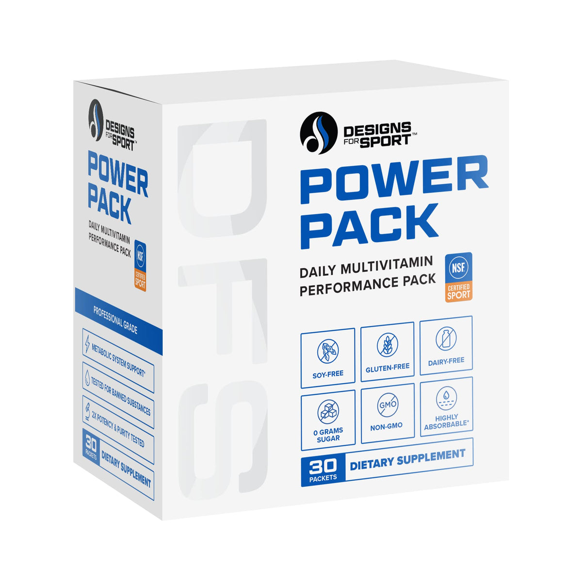 Designs for Sport vitamin packs front view for portable daily performance support