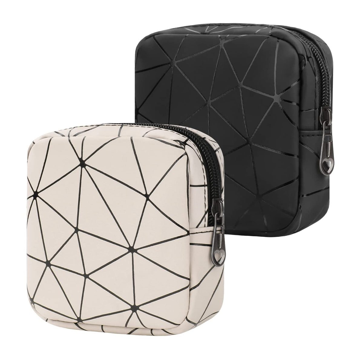 Desing Wish sanitary napkin storage bag nude and black, discreet on-the-go organizer.
