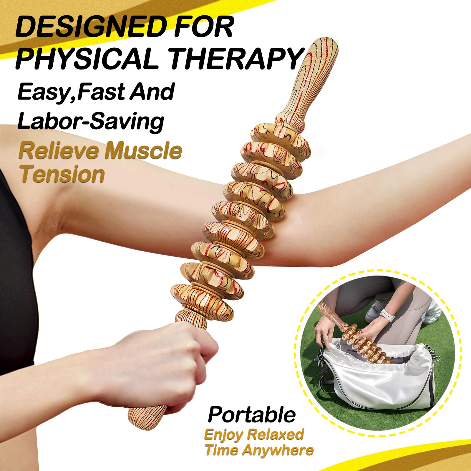Deston massager durable steel shaft supports flexible motion.