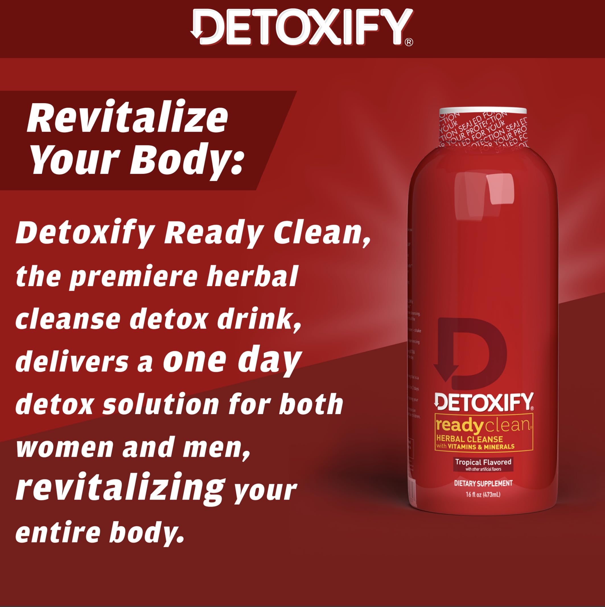 Detoxify burdock-root-elixir bottle emphasizes cleansing with root botanicals.