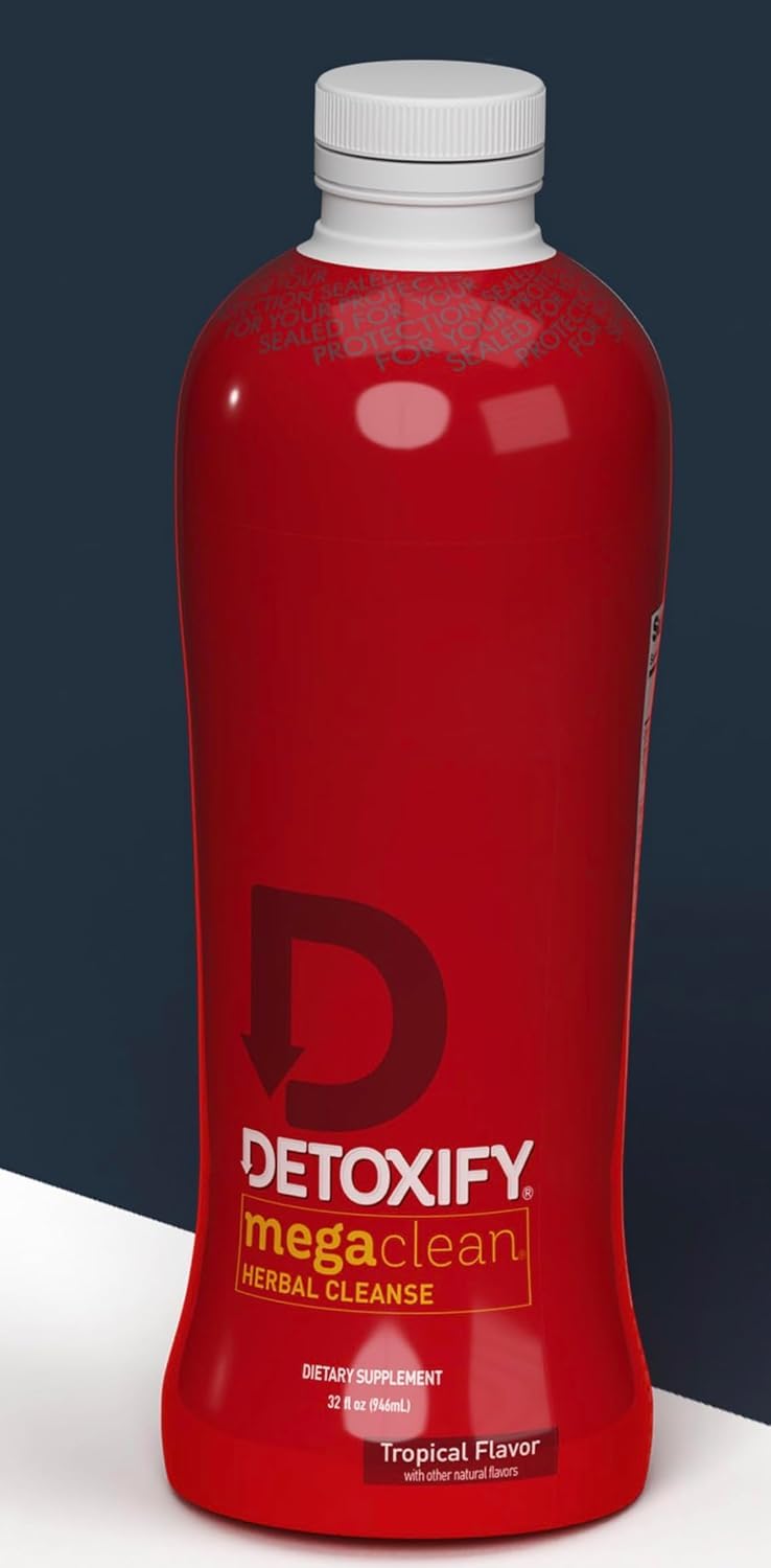 Detoxify Mega Clean bottle pour shot for easy daily use