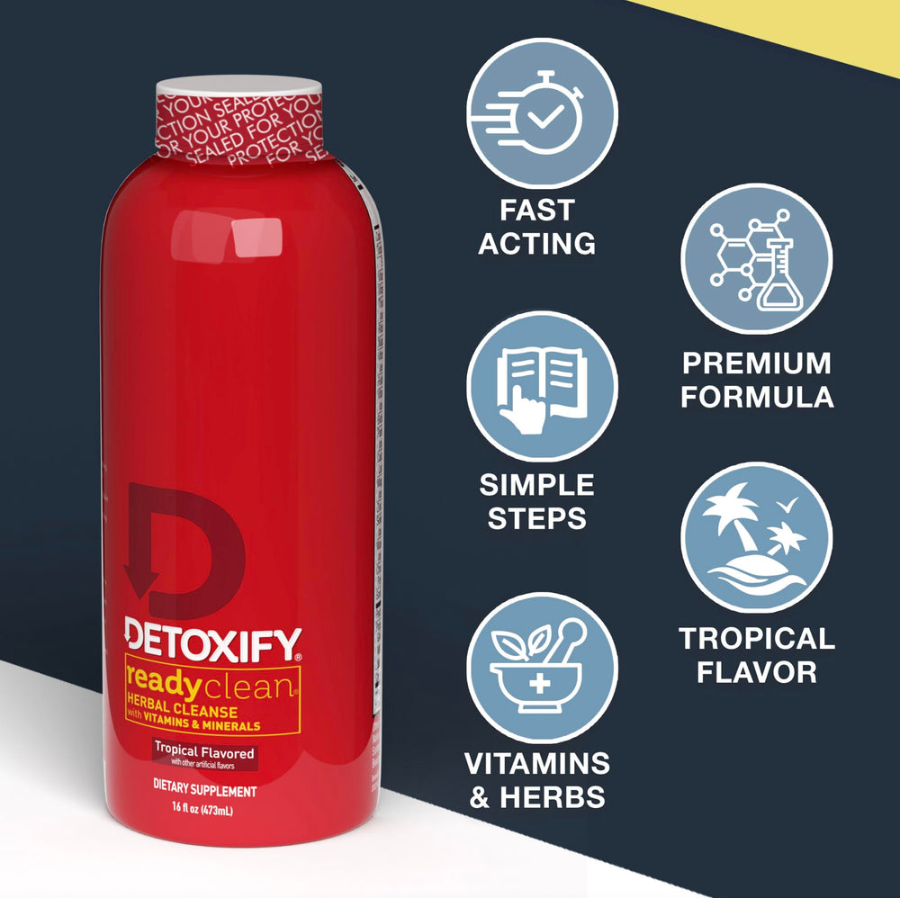 Detoxify one-hour-detox-glass demonstrates rapid detox concept.