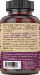 DEVA Calcium Magnesium Plus label highlights gluten-free and vegan features.