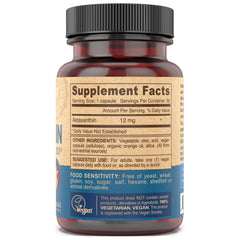 DEVA Haematococcus pluvialis microalgae source, plant-based carotenoid for natural antioxidant support.