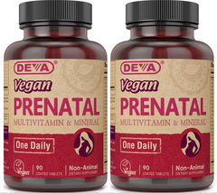 DEVA Prenatal Vitamin bottle front view for vegan daily support.