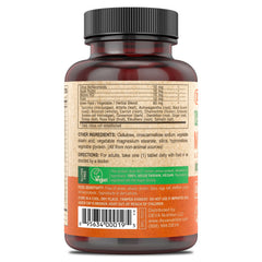 DEVA Vegan Iron-Free Multivitamin green-food blend image with spirulina and chlorella offers nutrition support.