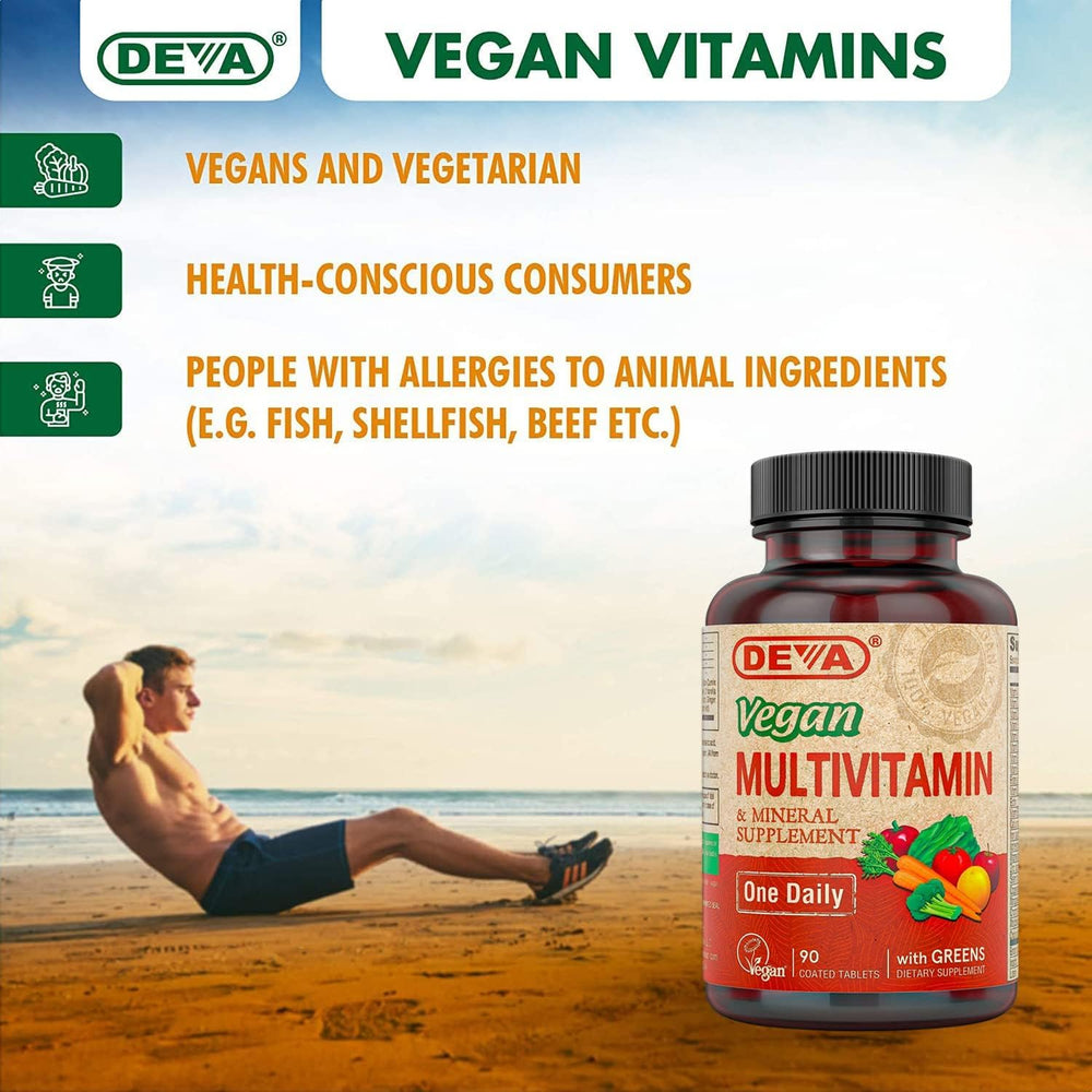 DEVA vegan multivitamin usage instructions suggest one daily tablet.