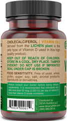 DEVA Vitamin D3 5000 IU softgels ready for daily vegan intake.