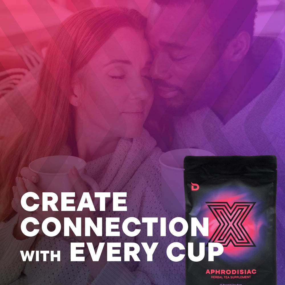Deviant Blends Libido Tea cup setting evokes a relaxed, intimate evening