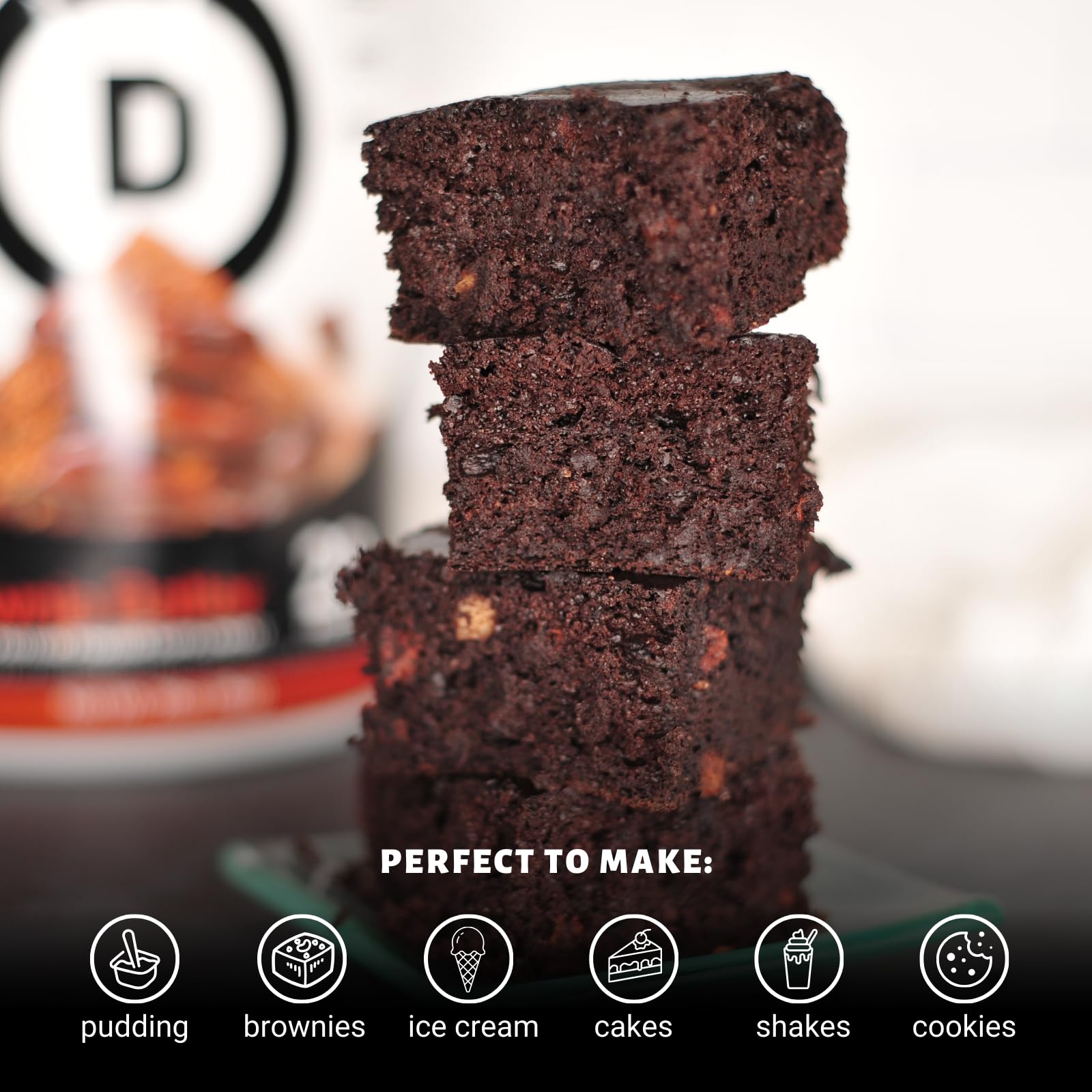 Devotion Nutrition Brownie Batter waffles ready for a high-protein breakfast