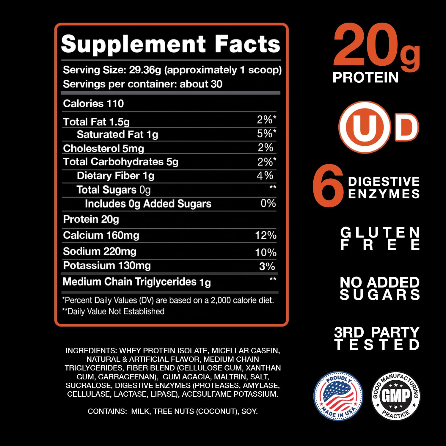 Devotion Nutrition shake glass with Salted Caramel Cone flavor