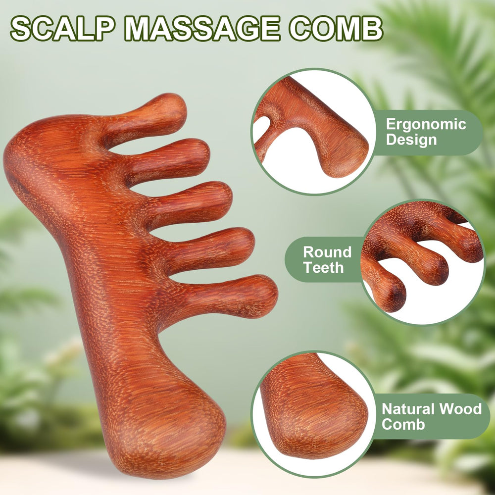 Dexspoeny gua-sha cabeza, masaje relajante para bienestar diario.