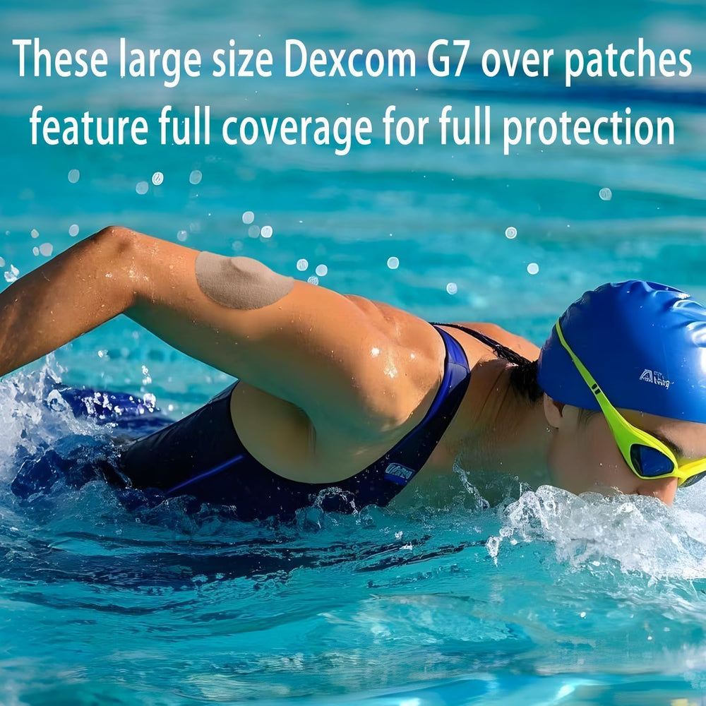 Dexcom G7 patch with hole-free center for interference-free readings
