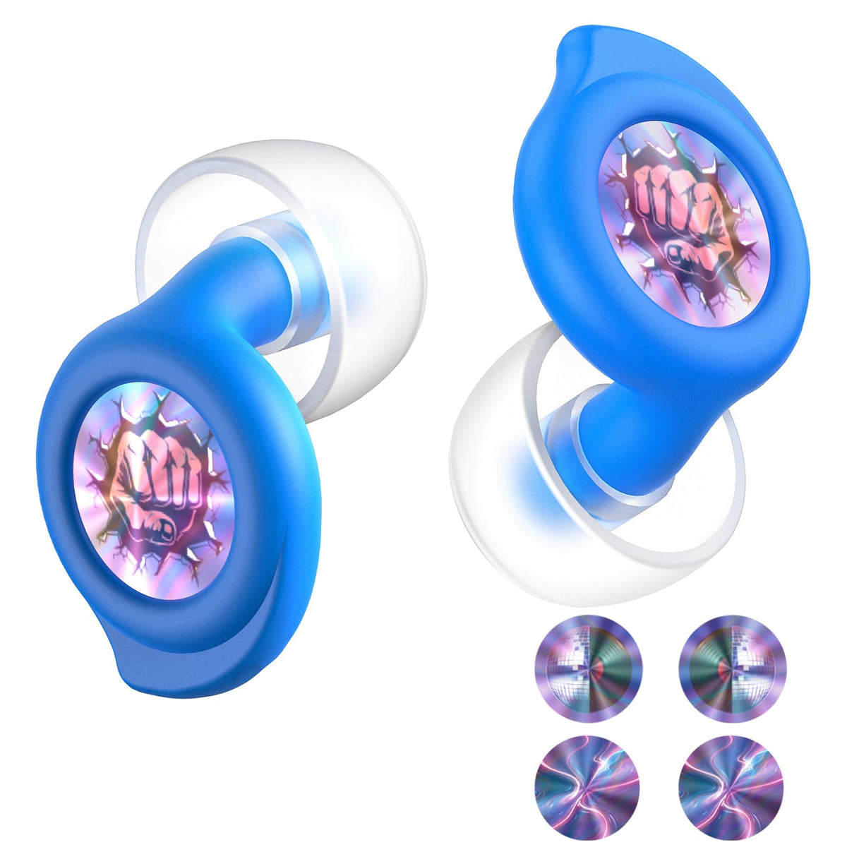 DGtune concert ear plugs with three faceplates for versatile protection