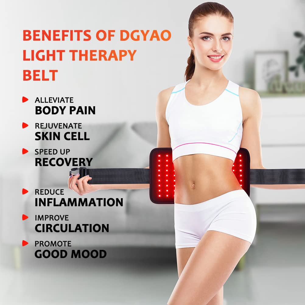 DGYAO therapy wrap around back demonstrates adjustable strap for a secure fit.