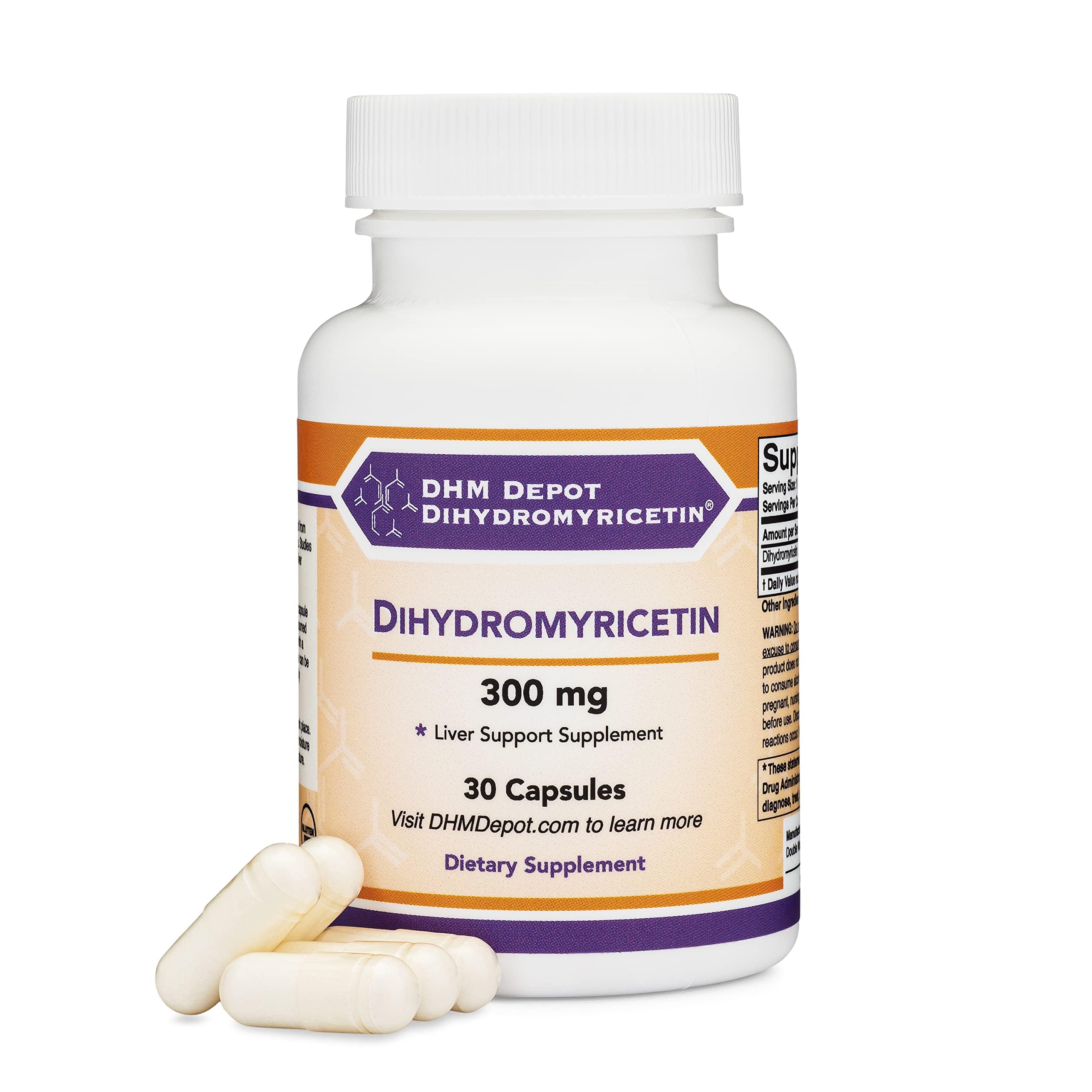 DHM Depot Dihydromyricetin daily dosing scene with glass to reflect routine use