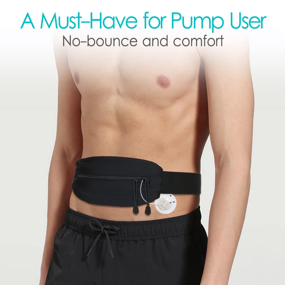 DiaBelt discreet belt worn under clothes for a low-profile diabetic device.