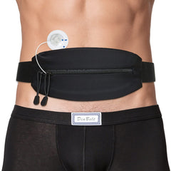 DiaBelt insulin pump belt with double zipper front pocket for secure access.