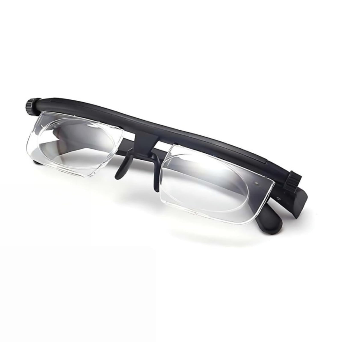 Dial Vision adjustable glasses with side dial for precise reading and screen clarity.